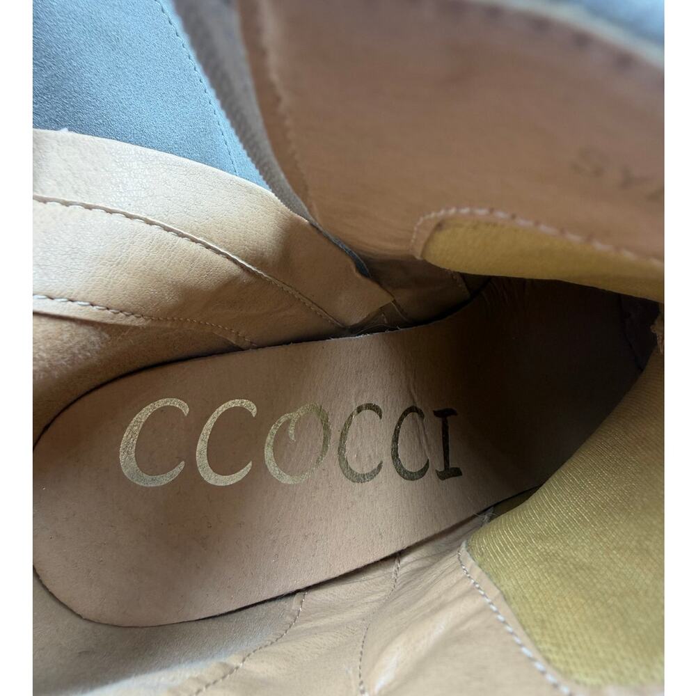 Ccocci Sydney Wedge Light Gray Slit Side Zip Trendy Cute Fall Ankle Booties - Picture 10 of 11